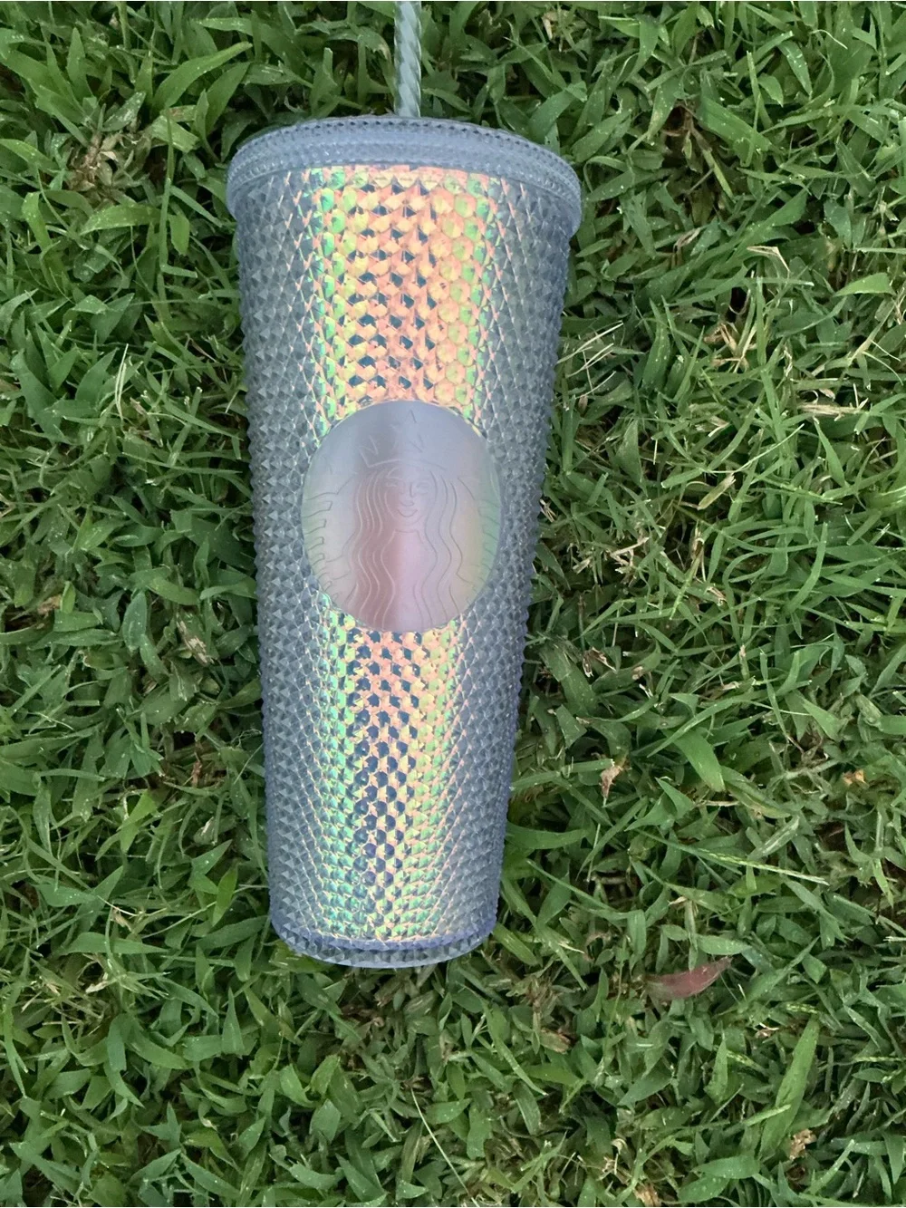 Starbucks Iridescent Studded Tumbler - Holographic Silver